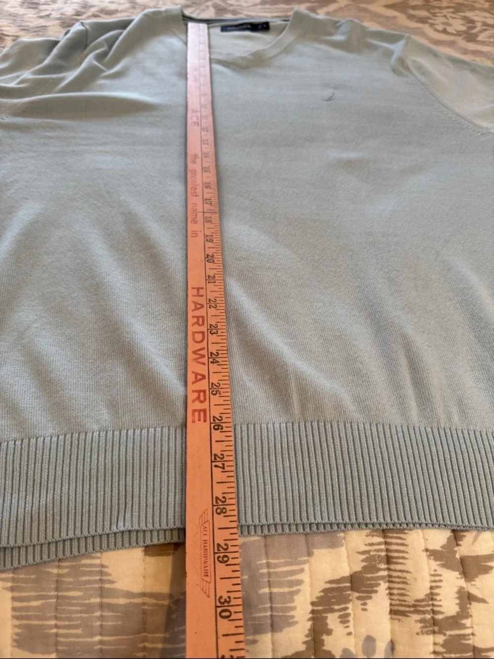 Nautica Men’s V-Neck Sweater in Pale Blue